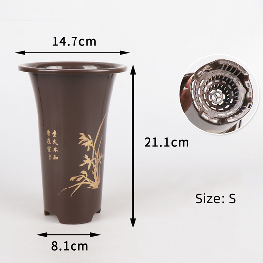 Tall Plastic Chinese Orchid Pot